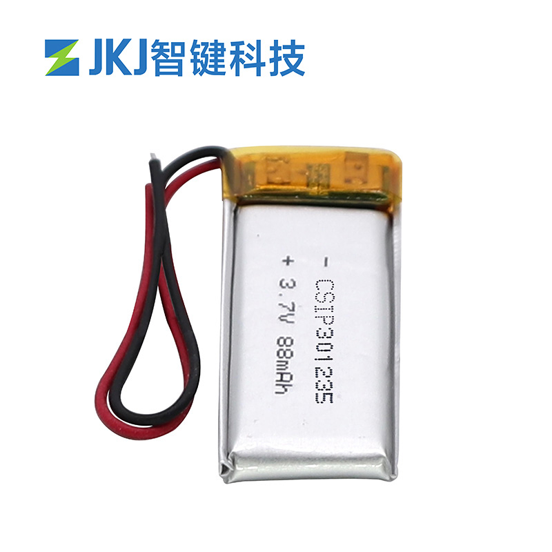 301235 88mAh 专业软包聚合物锂电池生产厂家-智键科技有限公司